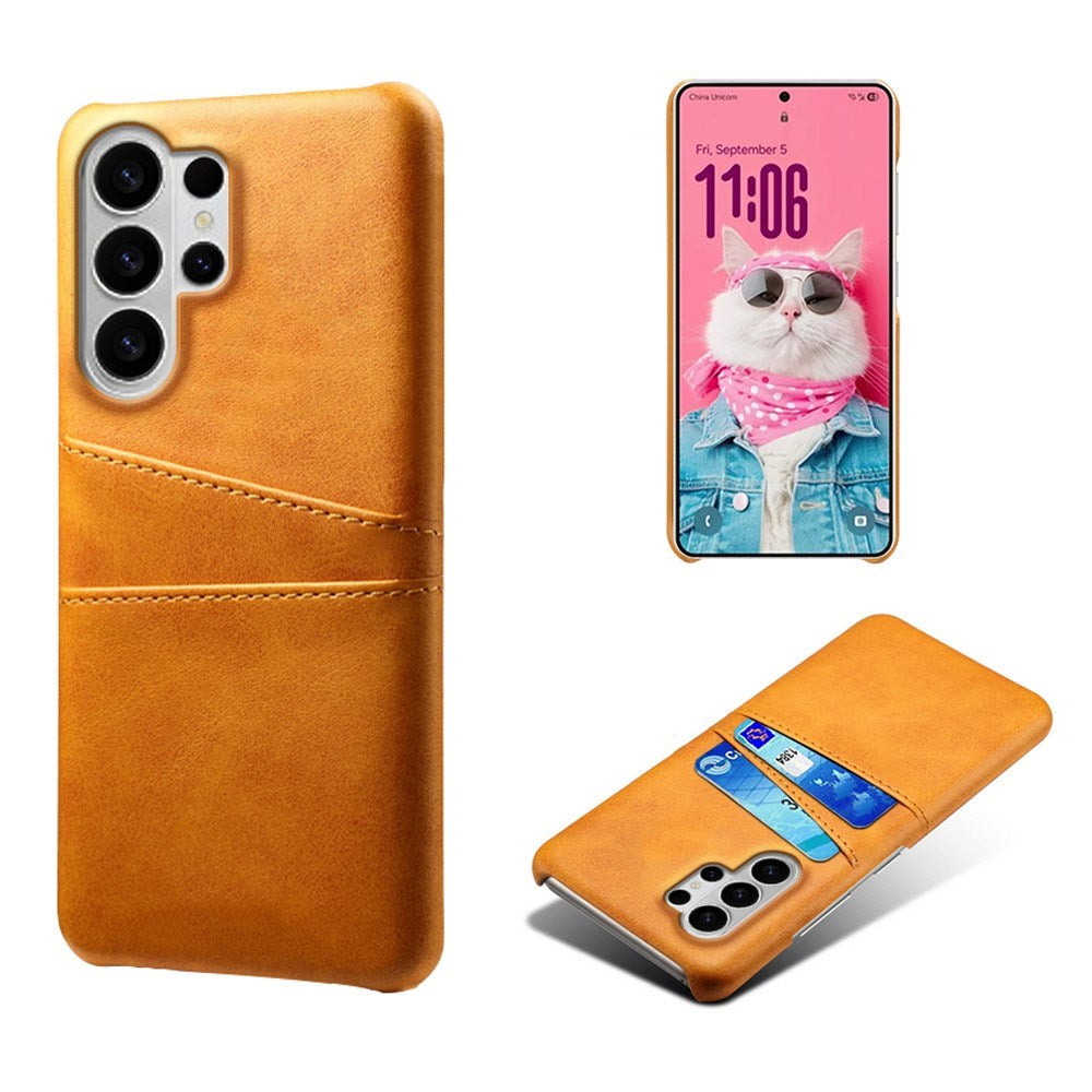 EIDERWOOD Samsung Galaxy S26 Ultra Kunstlæder Bagside Cover m. Kortholder - Orange