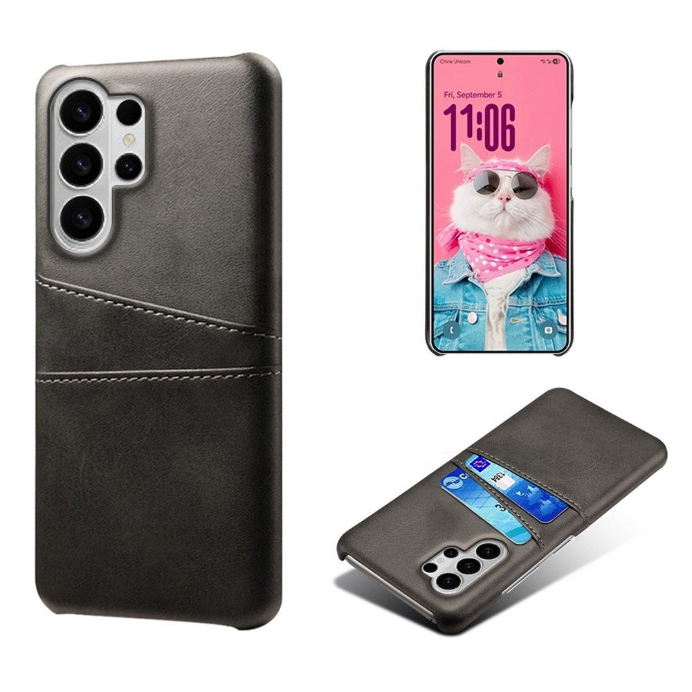 EIDERWOOD Samsung Galaxy S26 Ultra Kunstlæder Bagside Cover m. Kortholder - Sort