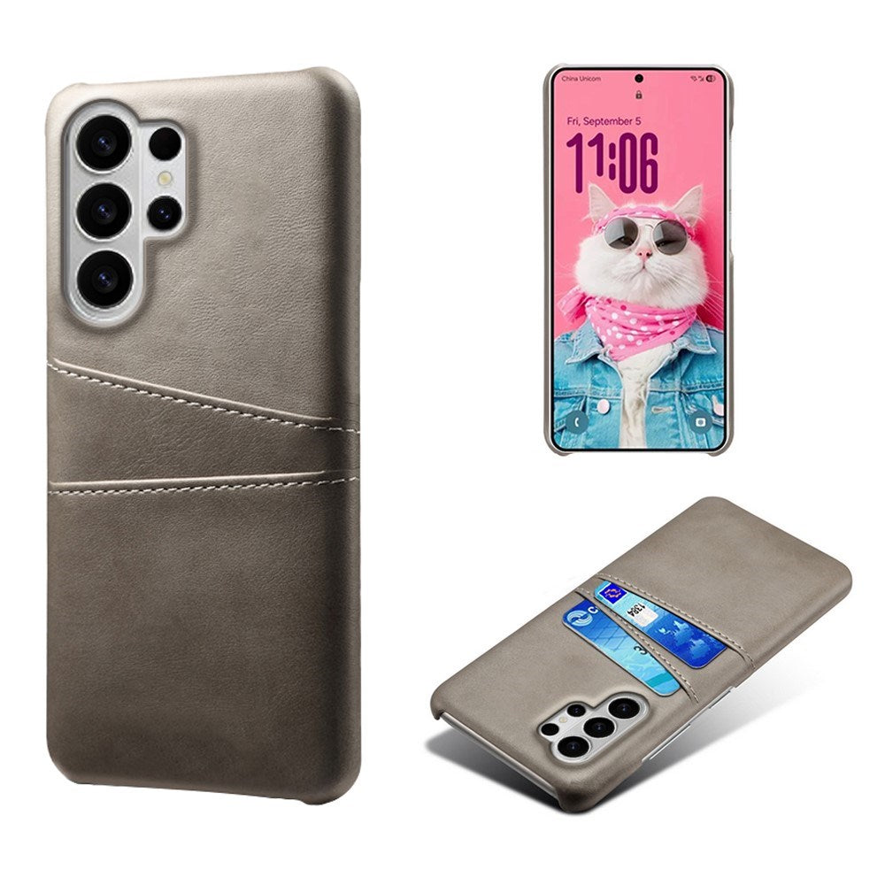EIDERWOOD Samsung Galaxy S26 Ultra Kunstlæder Bagside Cover m. Kortholder - Grå