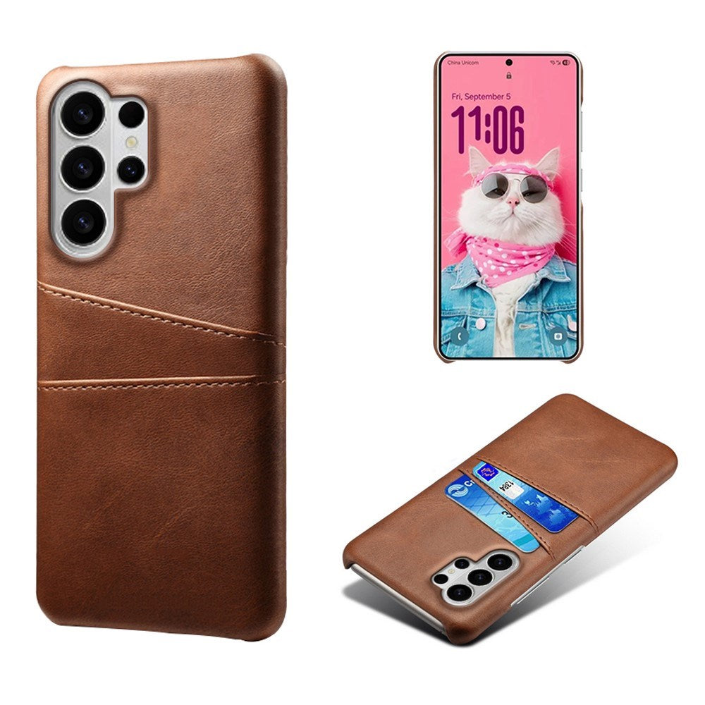 EIDERWOOD Samsung Galaxy S26 Ultra Kunstlæder Bagside Cover m. Kortholder - Brun