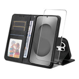 Samsung Galaxy S26 Ultra ENKAY - 2-i-1 Kunstlæder Cover inkl. Skærmbeskyttelsesglas - Sort