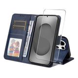Samsung Galaxy S26 Ultra ENKAY - 2-i-1 Kunstlæder Cover inkl. Skærmbeskyttelsesglas - Blå