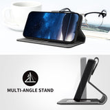 Honor Magic8 Lite EIDERWOOD Kunstlæder Flip Cover m. Kortholder - Sort