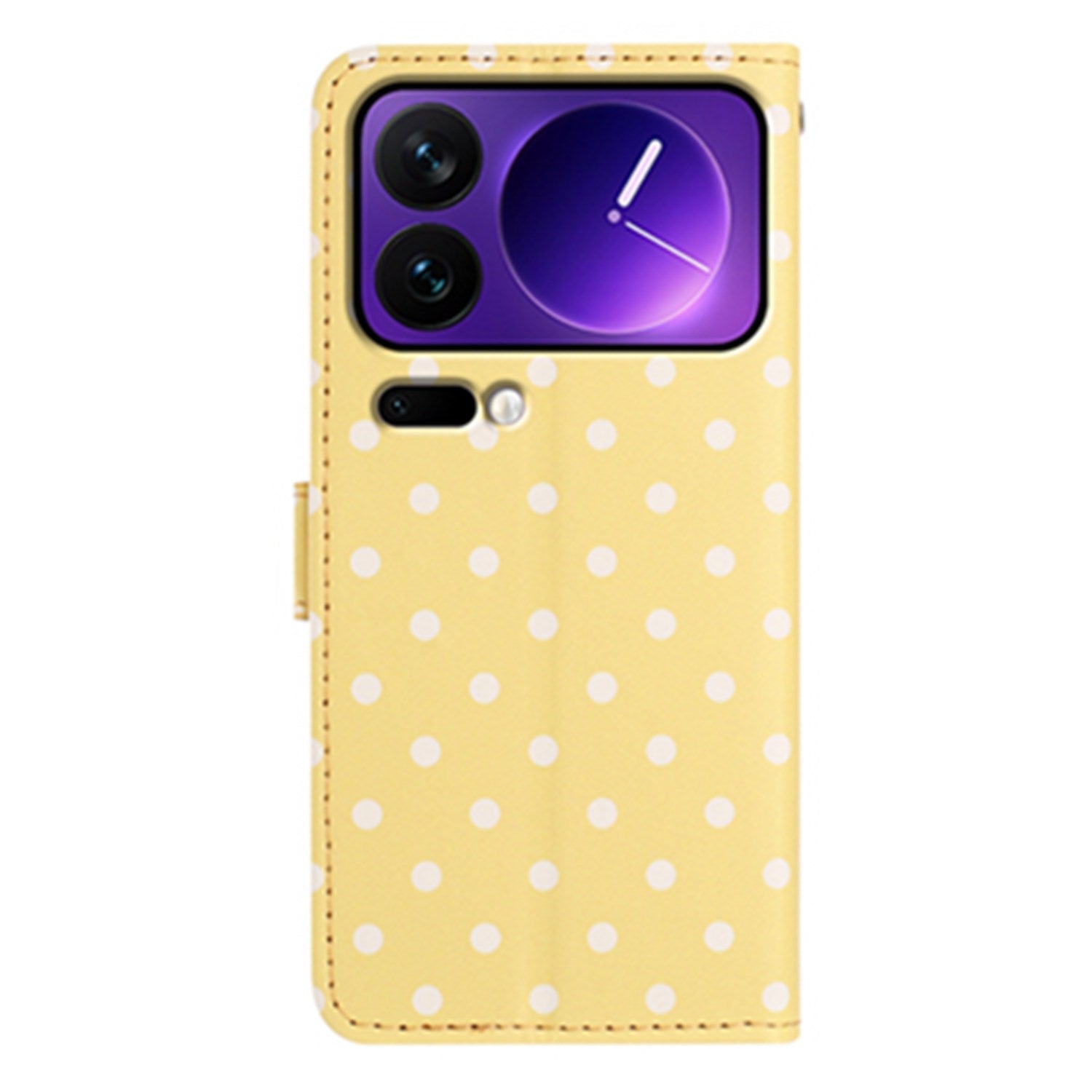 EIDERWOOD Xiaomi 17 Pro Max Kunstlæder Flip Mobil Cover m. Polka Design - Gul