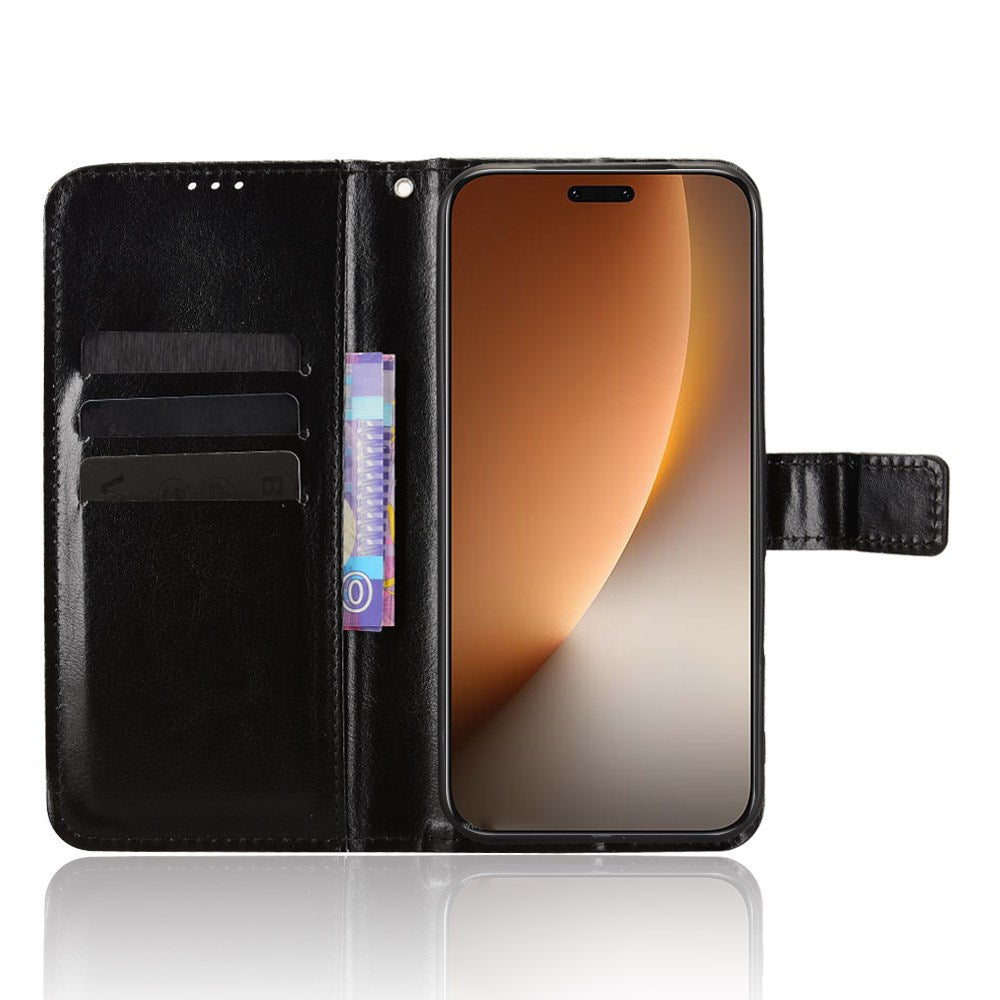 Honor Magic8 Pro EIDERWOOD Kunstlæder Cover m. Strop - Sort