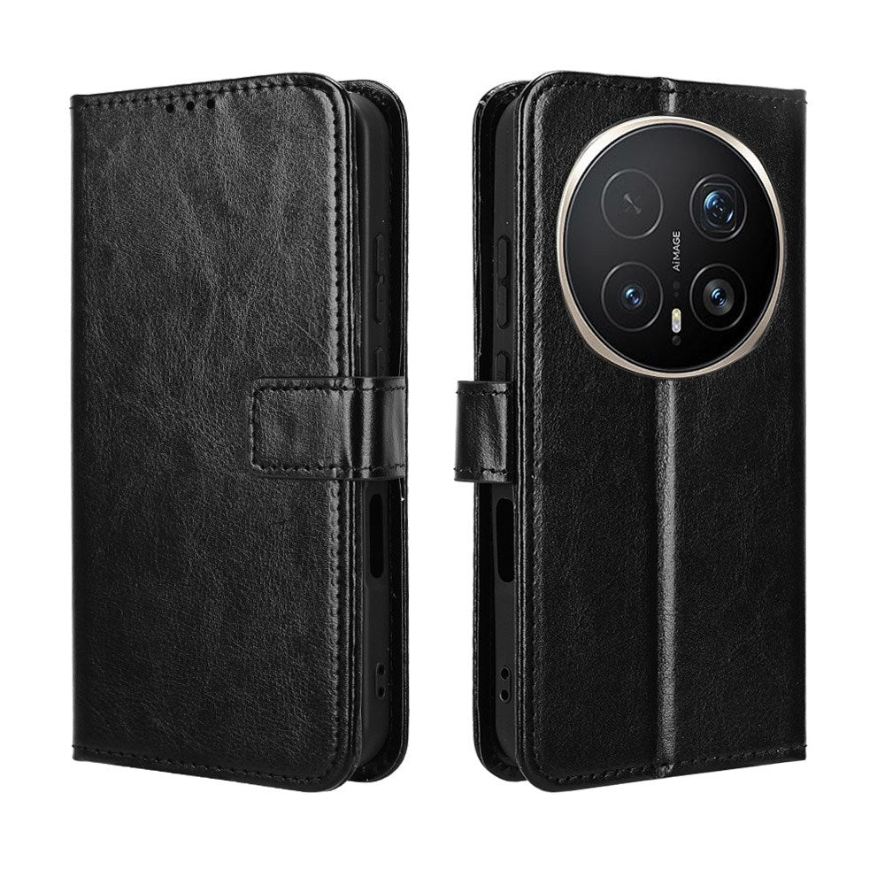 Honor Magic8 Pro EIDERWOOD Kunstlæder Cover m. Strop - Sort