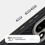 OnePlus 15 Carbon FIber Mobil Cover - MagSafe Kompatibel - Sort/Rød