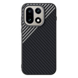 OnePlus 15 Carbon FIber Mobil Cover - MagSafe Kompatibel - Sort/Sølv