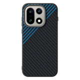 OnePlus 15 Carbon FIber Mobil Cover - MagSafe Kompatibel - Sort/Blå