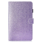 iPad 10.9" (2022) Glitter Flip Cover m. Flipstander & Kortholder - Lilla