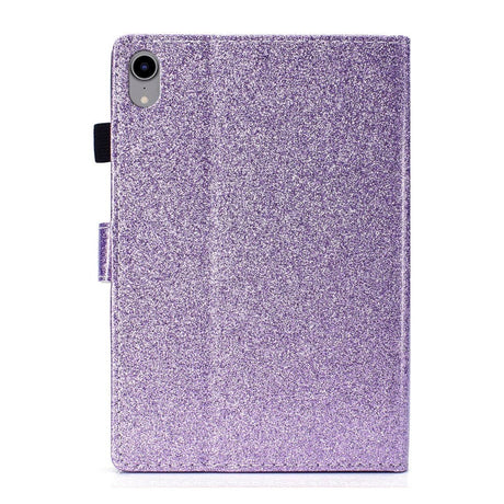 iPad 10.9" (2022) Glitter Flip Cover m. Flipstander & Kortholder - Lilla