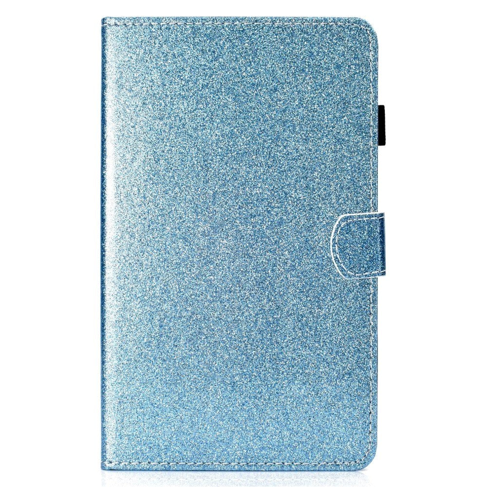 iPad 10.9" (2022) Glitter Flip Cover m. Flipstander & Kortholder - Blå