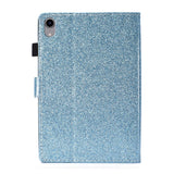 iPad 10.9" (2022) Glitter Flip Cover m. Flipstander & Kortholder - Blå