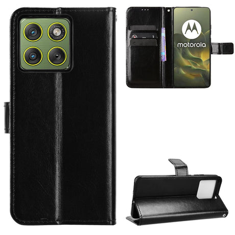 EIDERWOOD Motorola Edge 70 Kunstlæder Flip Cover m. Strop & Pung - Sort