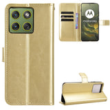 EIDERWOOD Motorola Edge 70 Kunstlæder Flip Cover m. Strop & Pung - Guld