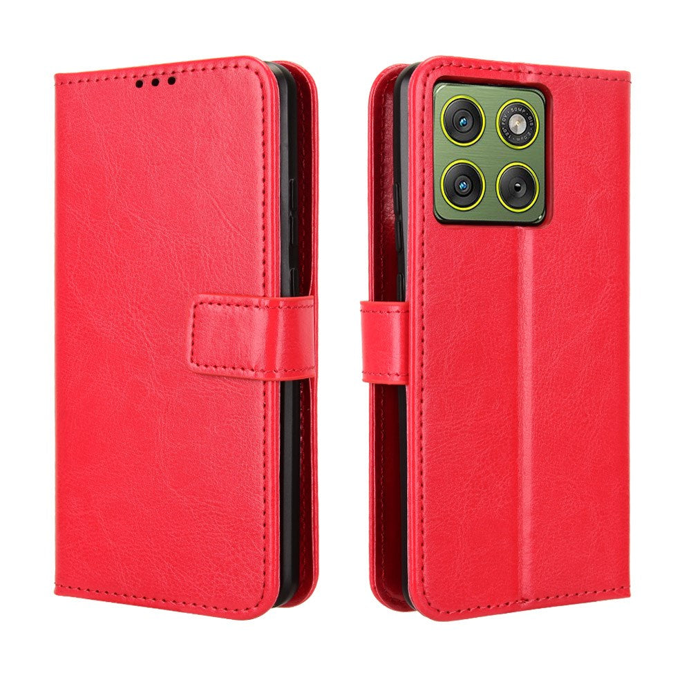 EIDERWOOD Motorola Edge 70 Kunstlæder Flip Cover m. Strop & Pung - Rød