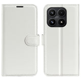 EIDERWOOD Xiaomi 17 Litchi Tekstur Kunstlæder Flip Mobil Cover m. Kortholder - Hvid