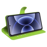 EIDERWOOD Xiaomi 17 Litchi Tekstur Kunstlæder Flip Mobil Cover m. Kortholder - Grøn