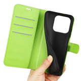 EIDERWOOD Xiaomi 17 Litchi Tekstur Kunstlæder Flip Mobil Cover m. Kortholder - Grøn