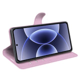 EIDERWOOD Xiaomi 17 Litchi Tekstur Kunstlæder Flip Mobil Cover m. Kortholder - Lyserød