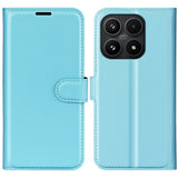 EIDERWOOD Xiaomi 17 Litchi Tekstur Kunstlæder Flip Mobil Cover m. Kortholder - Blå