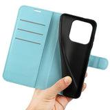 EIDERWOOD Xiaomi 17 Litchi Tekstur Kunstlæder Flip Mobil Cover m. Kortholder - Blå