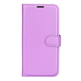 EIDERWOOD Xiaomi 17 Litchi Tekstur Kunstlæder Flip Mobil Cover m. Kortholder - Lilla