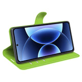 AMORUS Xiaomi 17 Pro Litchi Tekstur Kunstlæder Flip Mobil Cover m. Kortholder - Grøn