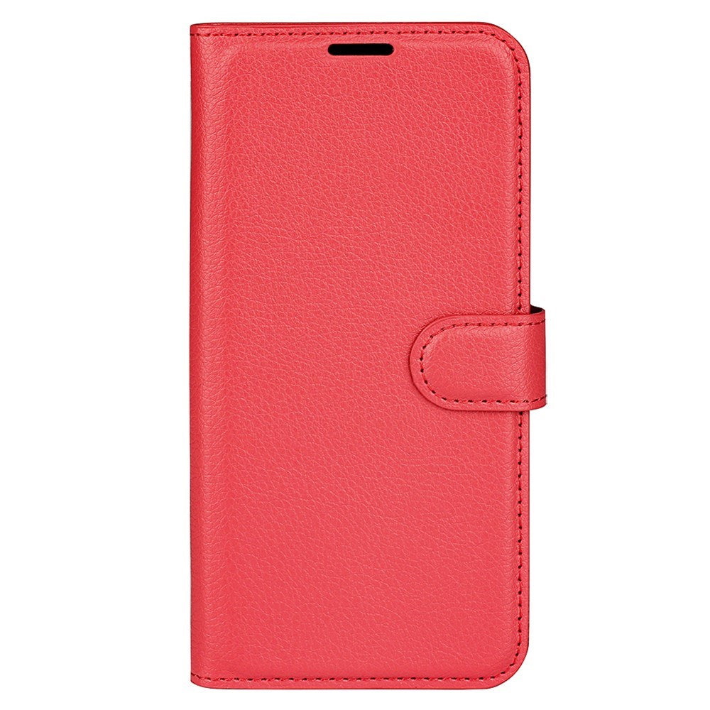 AMORUS Xiaomi 17 Pro Litchi Tekstur Kunstlæder Flip Mobil Cover m. Kortholder - Rød
