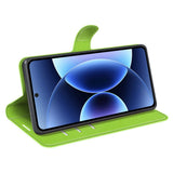 AMORUS Xiaomi 17 Pro Max Litchi Tekstur Kunstlæder Flip Mobil Cover m. Kortholder - Grøn