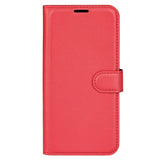 AMORUS Xiaomi 17 Pro Max Litchi Tekstur Kunstlæder Flip Mobil Cover m. Kortholder - Rød