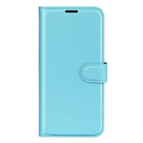 AMORUS Xiaomi 17 Pro Max Litchi Tekstur Kunstlæder Flip Mobil Cover m. Kortholder - Blå
