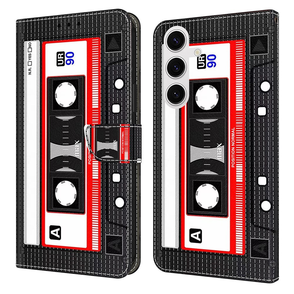 EIDERWOOD Samsung Galaxy S26+ (Plus) Kunstlæder Flip Cover m. Print - Kassettebånd