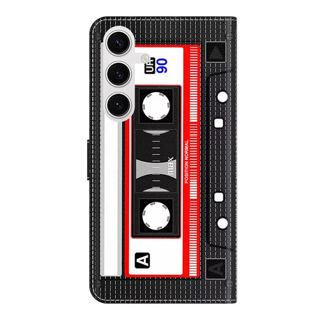 EIDERWOOD Samsung Galaxy S26+ (Plus) Kunstlæder Flip Cover m. Print - Kassettebånd