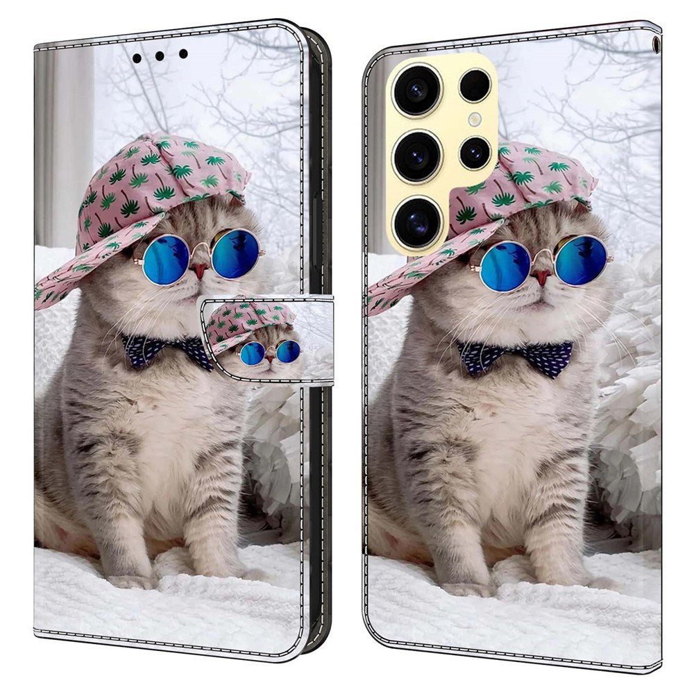 EIDERWOOD Samsung Galaxy S26 Ultra Kunstlæder Flip Cover m. Print - Kat