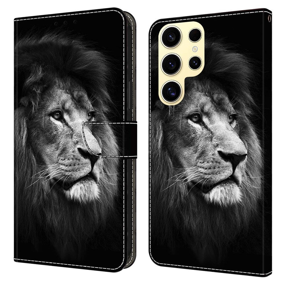 EIDERWOOD Samsung Galaxy S26 Ultra Kunstlæder Flip Cover m. Print - Løve