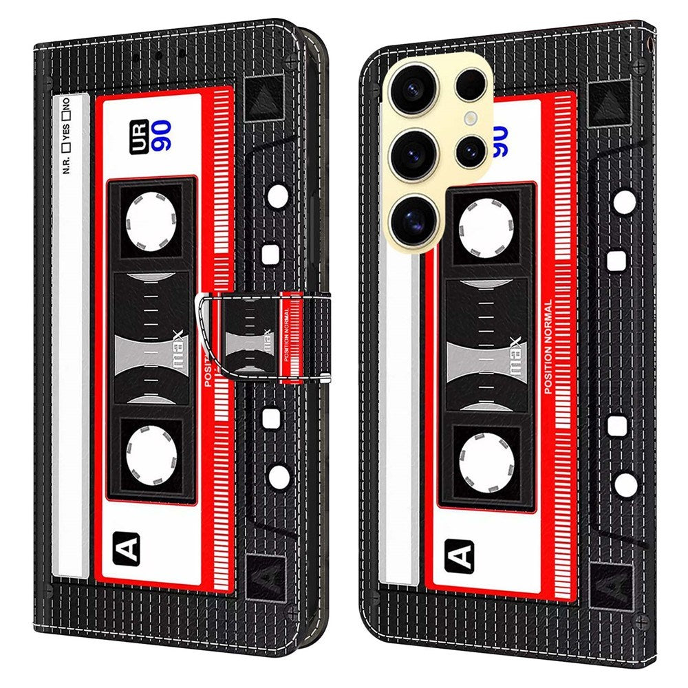 EIDERWOOD Samsung Galaxy S26 Ultra Kunstlæder Flip Cover m. Print - Kassettebånd