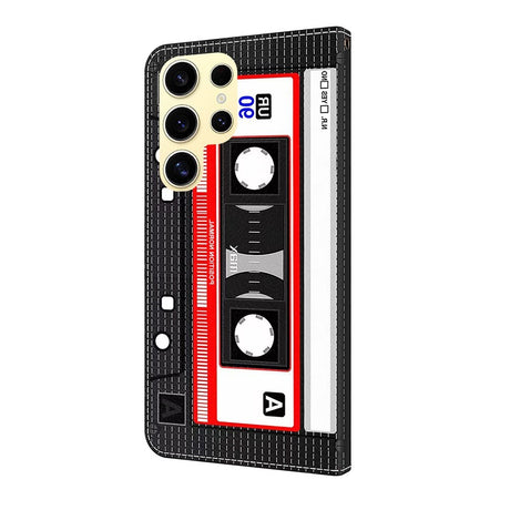 EIDERWOOD Samsung Galaxy S26 Ultra Kunstlæder Flip Cover m. Print - Kassettebånd