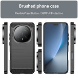 Honor Magic8 Pro EIDERWOOD Brushed Carbon Fiber Fleksibelt Plastik Bagside Cover - Sort