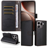 OPPO Find X9 Pro EIDERWOOD Kunstlæder Flip Cover - Strop - Sort