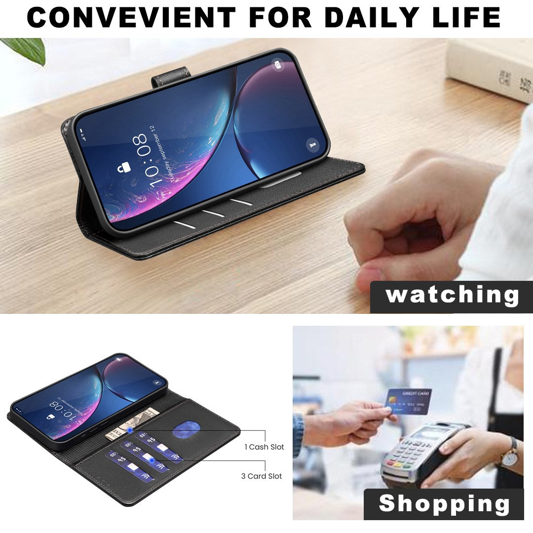 Samsung Galaxy S26+ (Plus) BINFEN Kunstlæder Flip Cover - RFID Blokering - Kortholder - Ståfunktion - Sort