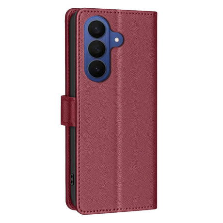 Samsung Galaxy S26+ (Plus) BINFEN Kunstlæder Flip Cover - RFID Blokering - Kortholder - Ståfunktion - Rød