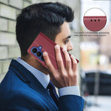 Samsung Galaxy S26+ (Plus) BINFEN Kunstlæder Flip Cover - RFID Blokering - Kortholder - Ståfunktion - Rød