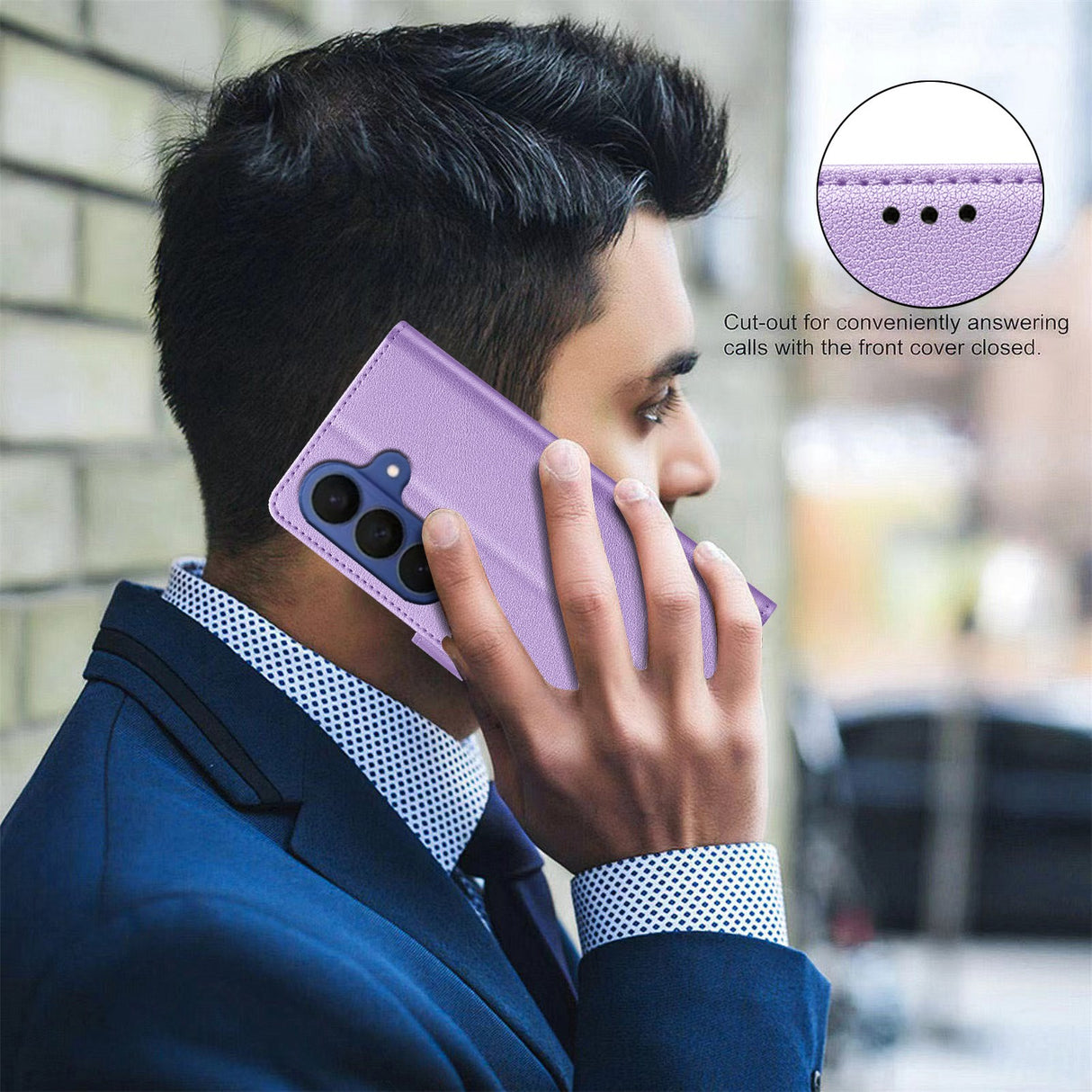 Samsung Galaxy S26+ (Plus) BINFEN Kunstlæder Flip Cover - RFID Blokering - Kortholder - Ståfunktion - Lilla