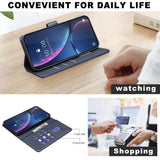 Samsung Galaxy S26+ (Plus) BINFEN Kunstlæder Flip Cover - RFID Blokering - Kortholder - Ståfunktion - Blå