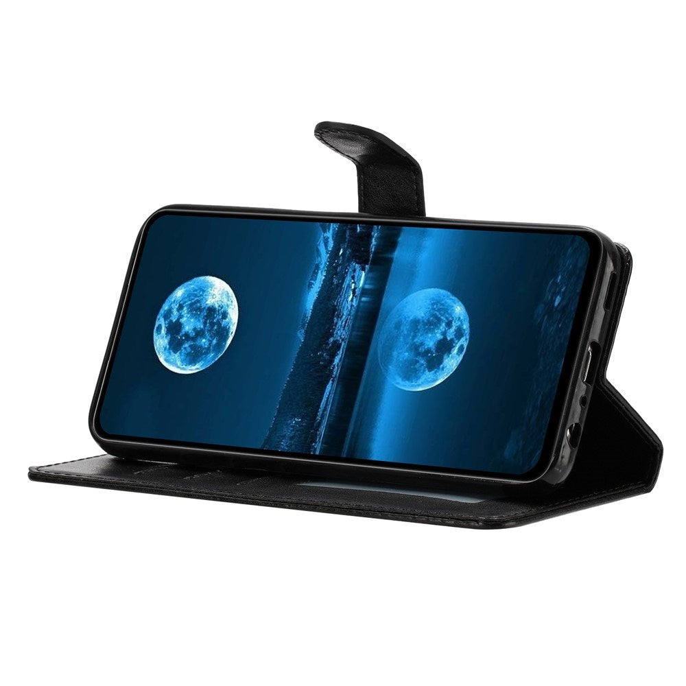 Samsung Galaxy A27 EIDERWOOD Kunstlæder Flip Cover - Strop - Sort