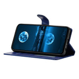 Samsung Galaxy A27 EIDERWOOD Kunstlæder Flip Cover - Strop - Blå
