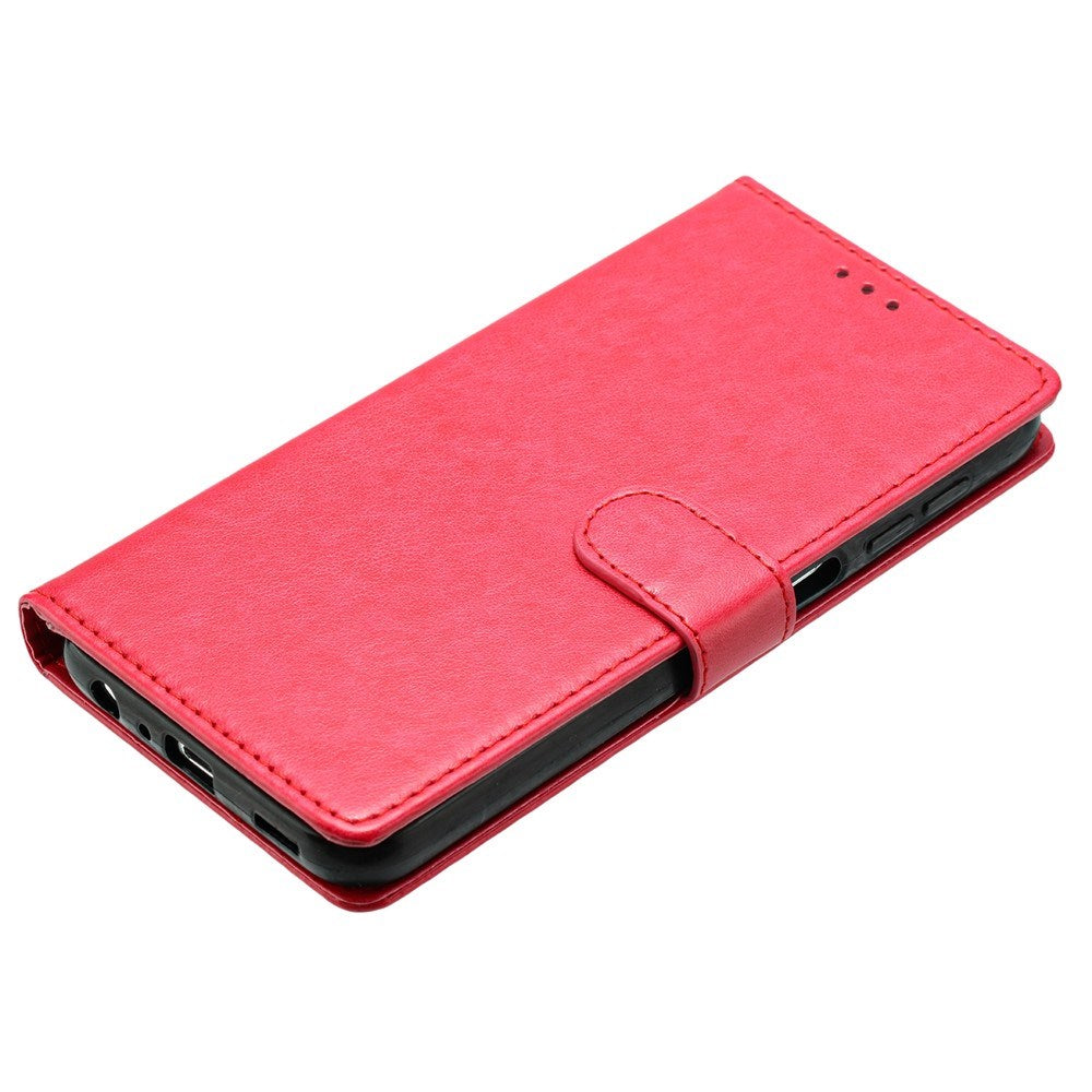Samsung Galaxy A27 EIDERWOOD Kunstlæder Flip Cover - Strop - Rød