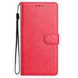 Samsung Galaxy A27 EIDERWOOD Kunstlæder Flip Cover - Strop - Rød