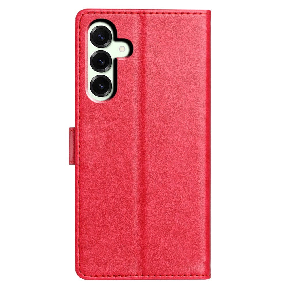 Samsung Galaxy A27 EIDERWOOD Kunstlæder Flip Cover - Strop - Rød